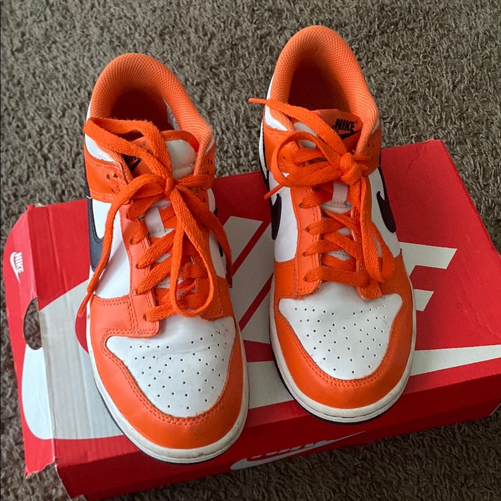 Nike Kids Orange and White Sneakers
